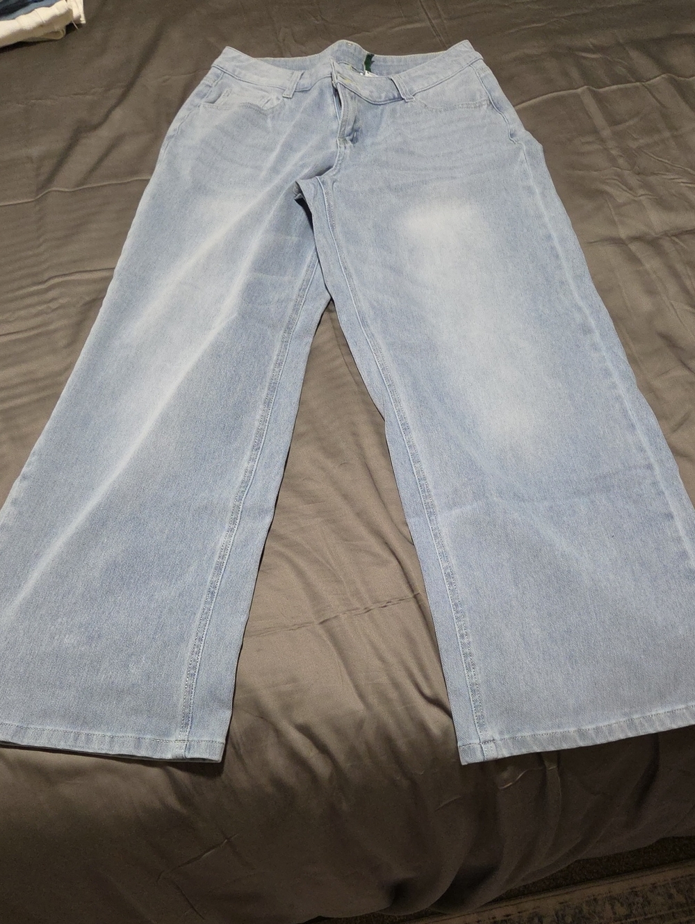 Light Blue Wide-Leg Jeans